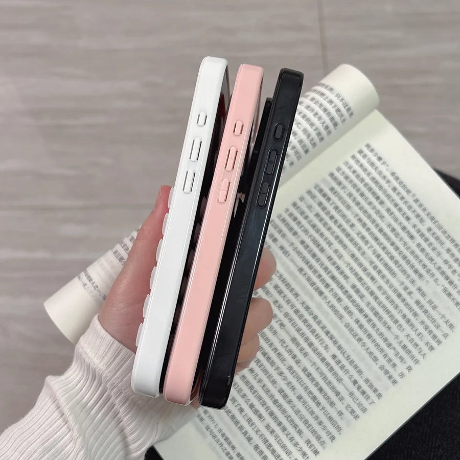 3D Suction Cup Airbag Phone Case For iPhone 16 15 14 13 12 11 Pro Max XR X XS 7 8 Plus Transparent Candy Shockproof Bumper Cover