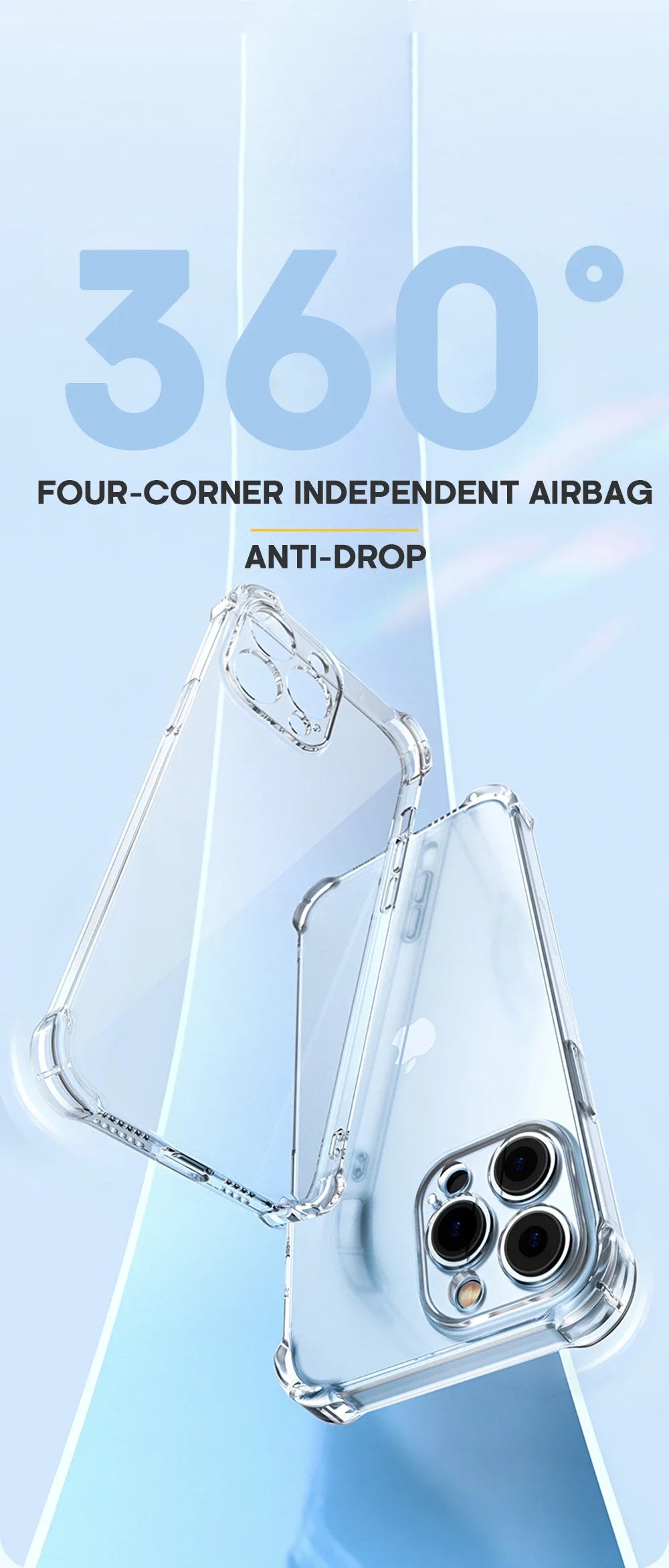 Shockproof Silicone Clear Phone Case For iPhone 13 11 12 14 Pro Max Mini Lens Protection Back Case For iPhone 15 16 PRO XS X XR