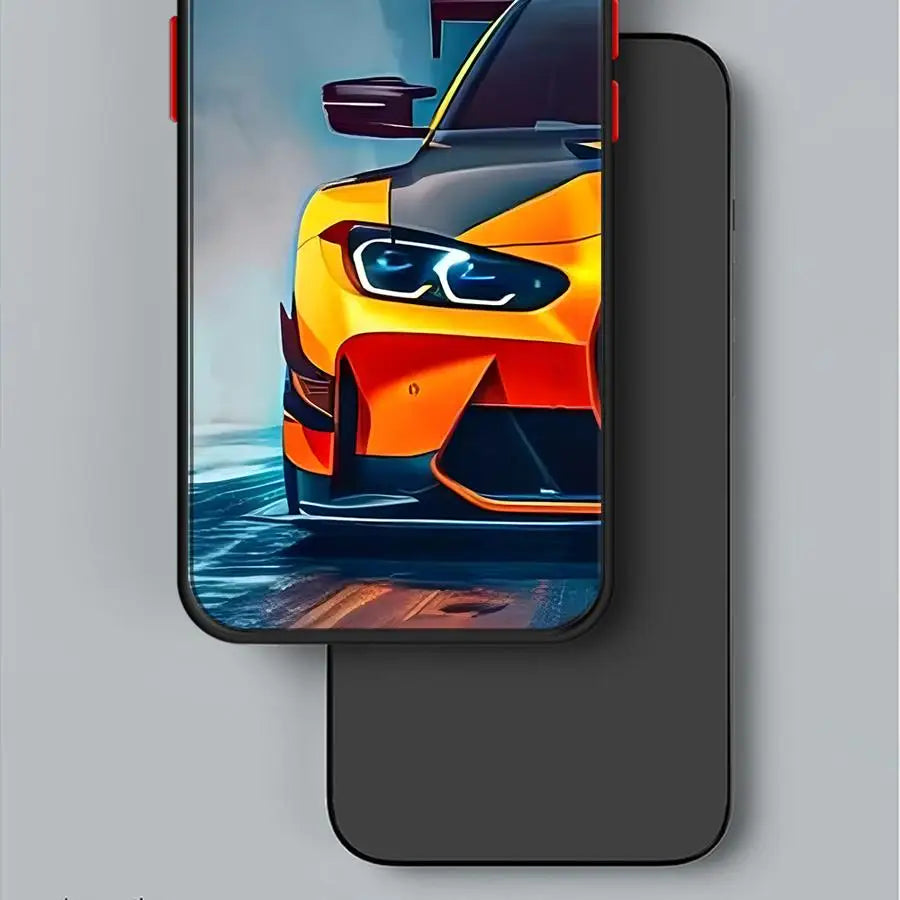 JDM Half Car Phone Case for iPhone 12 14 Pro Max 16 Plus 12 Mini 7 8 XR 16 15 11 XS 15Pro 13 Soft Cover