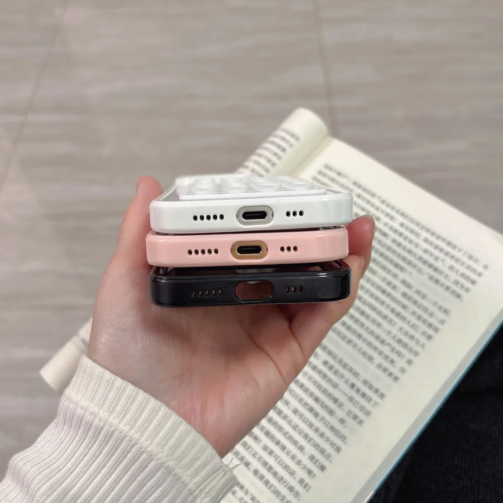 3D Suction Cup Airbag Phone Case For iPhone 16 15 14 13 12 11 Pro Max XR X XS 7 8 Plus Transparent Candy Shockproof Bumper Cover