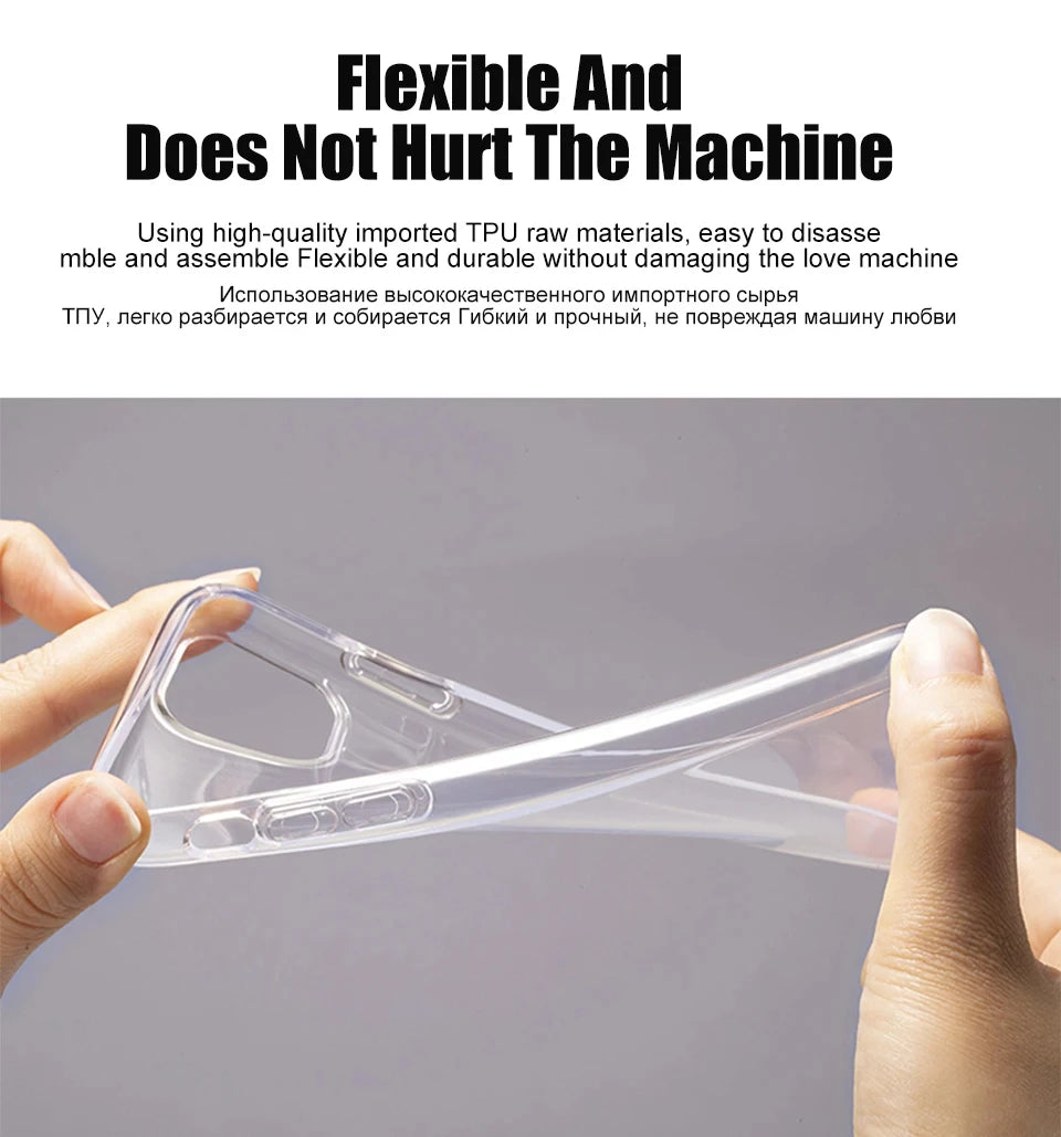 Transparent Phone Case For iPhone 16 15 14 12 11 13 Pro Max Mini Shockproof Cover X XR 8 7 Plus SE Clear Soft TPU Cases Shell