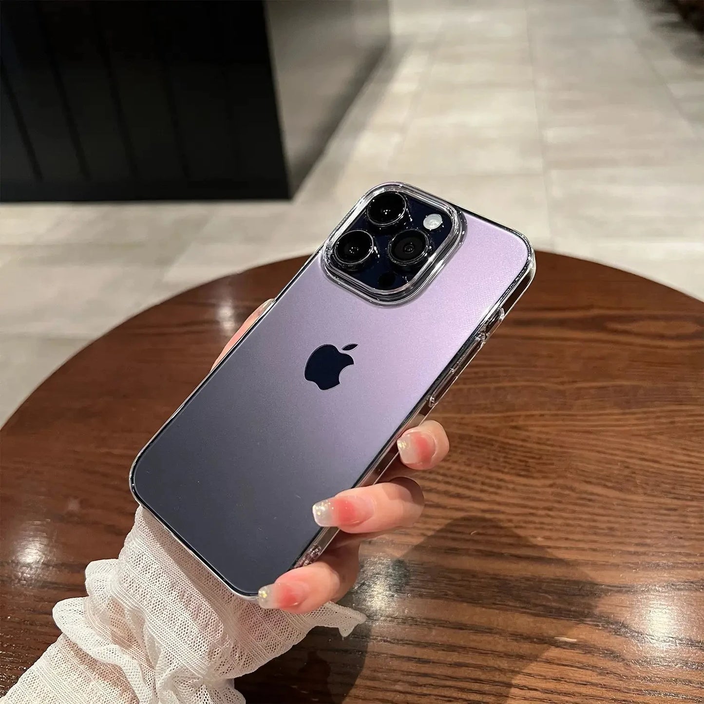 Transparent Phone Case For iPhone 16 15 14 12 11 13 Pro Max Mini Shockproof Cover X XR 8 7 Plus SE Clear Soft TPU Cases Shell