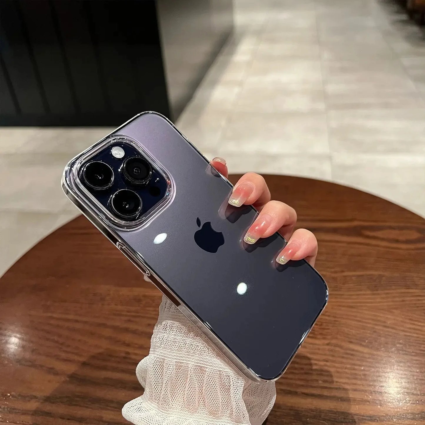 Transparent Phone Case For iPhone 16 15 14 12 11 13 Pro Max Mini Shockproof Cover X XR 8 7 Plus SE Clear Soft TPU Cases Shell